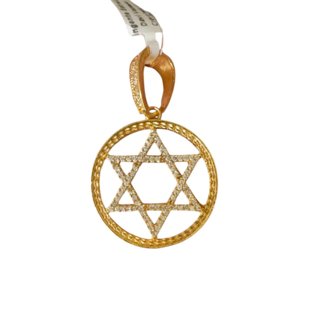 Pingente Estrela De Davi - Banhado A Ouro 18K - Imagem 4