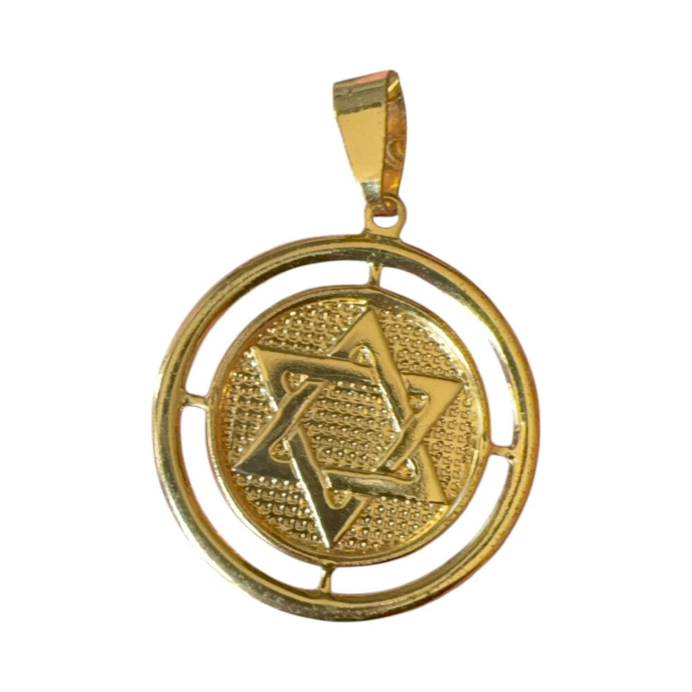 Pingente Estrela De Davi P - Banhado A Ouro 18K - Imagem 2