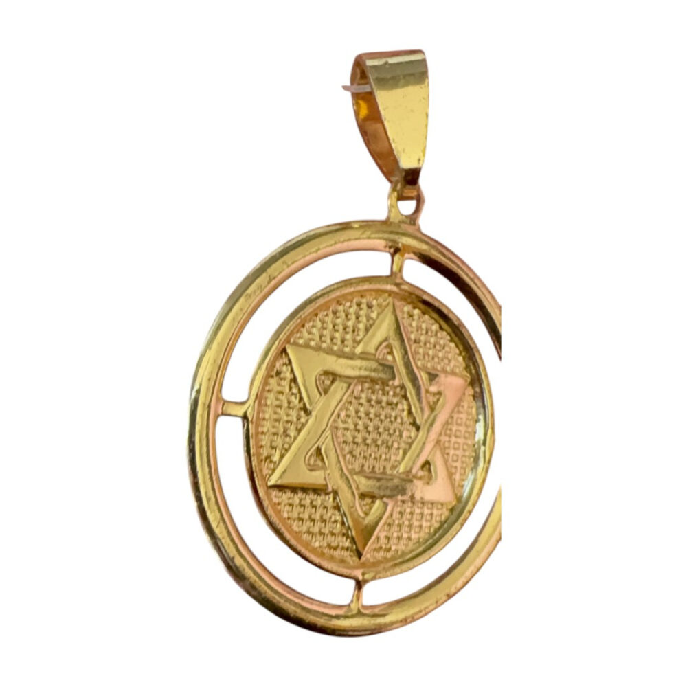 Pingente Estrela De Davi P - Banhado A Ouro 18K - Imagem 3