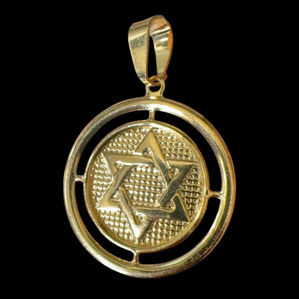 Pingente Estrela De Davi P - Banhado A Ouro 18K