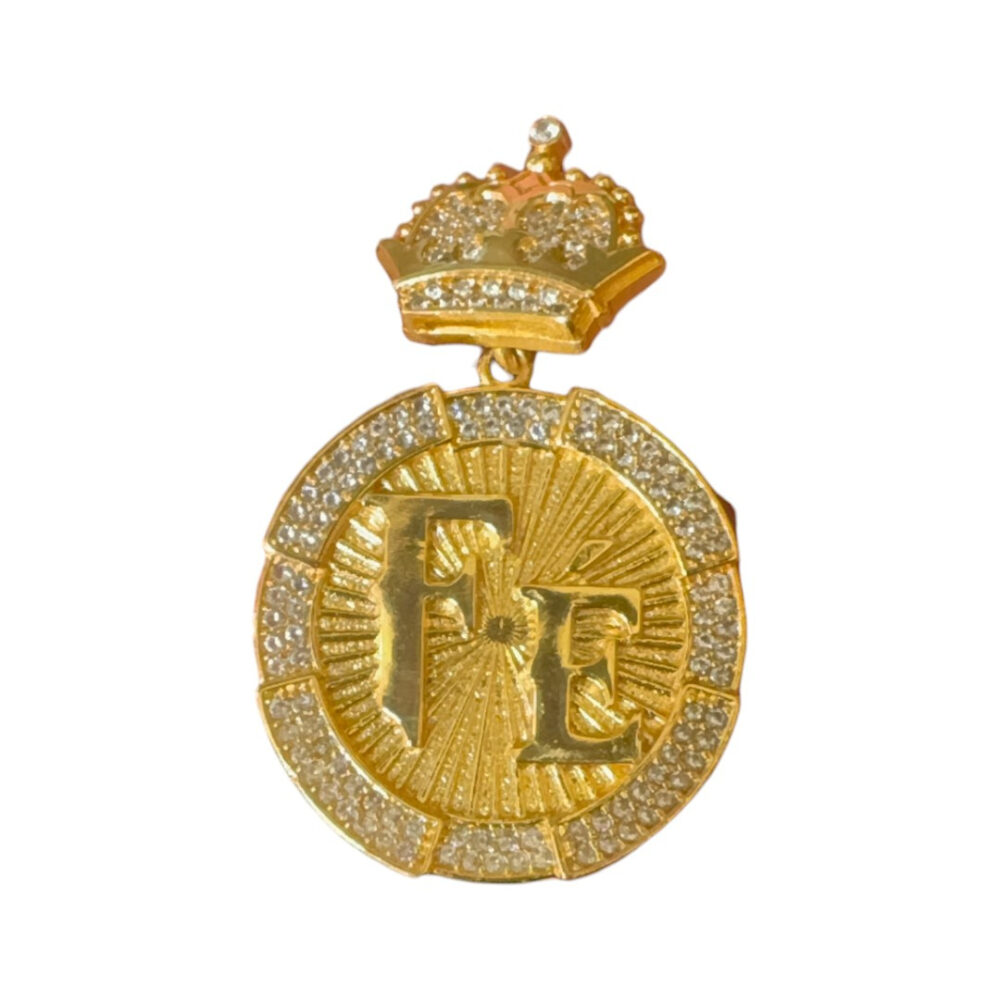 Pingente Fé Cravejado - Banhado A Ouro 18K - Imagem 2