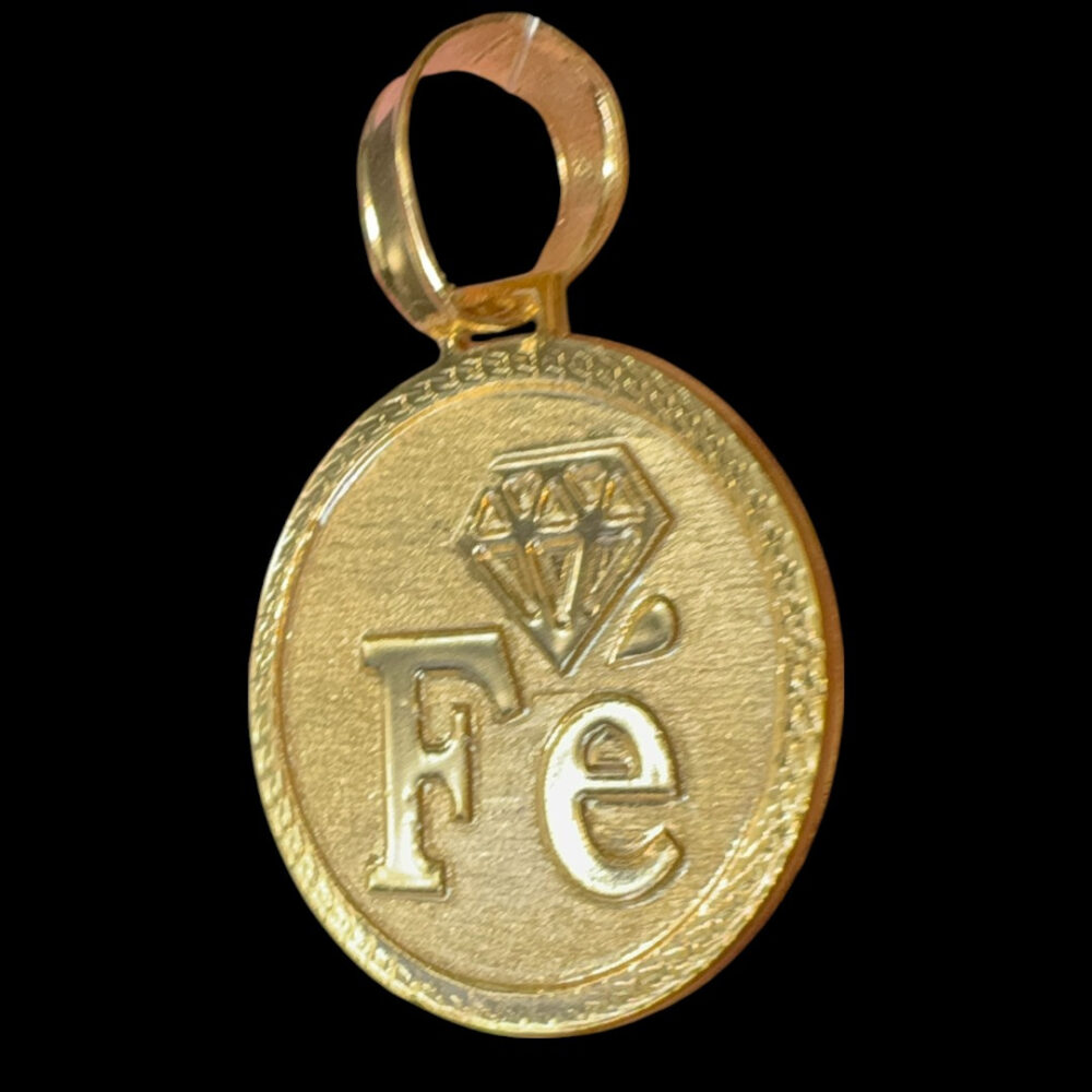 Pingente Fé Diamante - Banhado A Ouro 18K