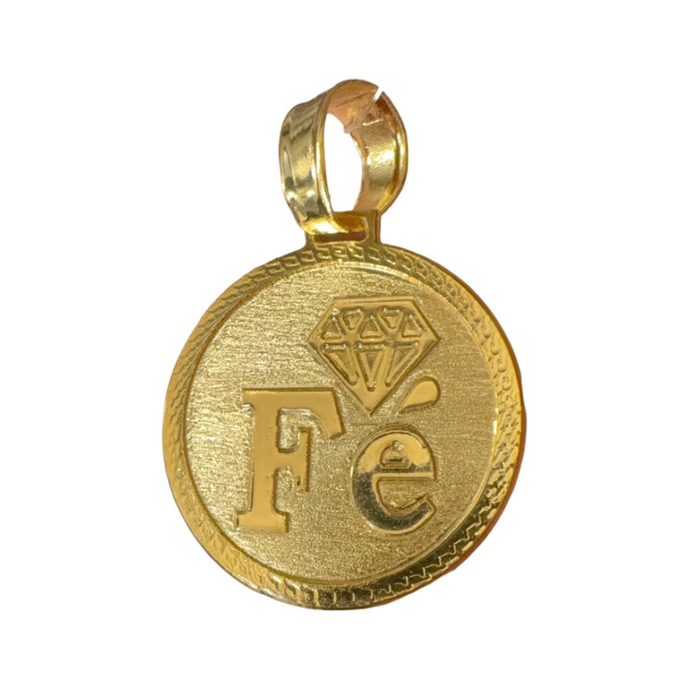 Pingente Fé Diamante - Banhado A Ouro 18K - Imagem 3