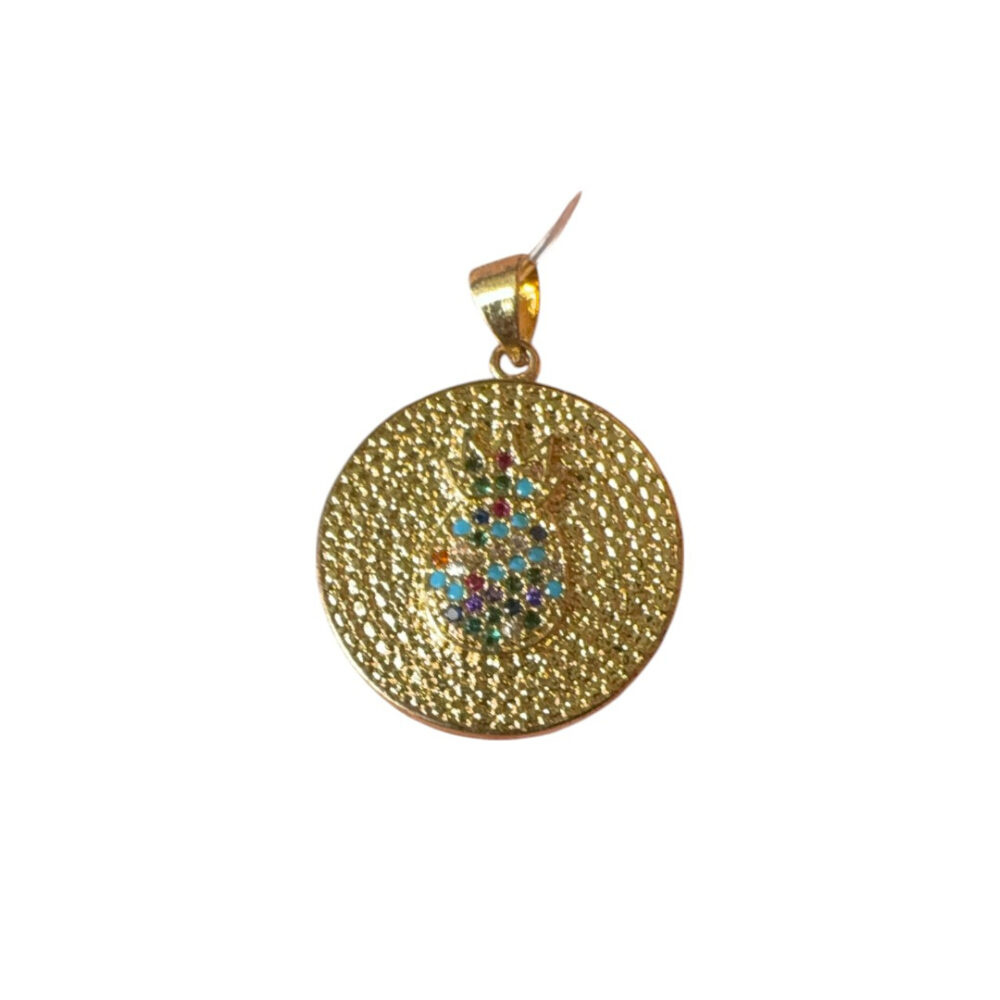 Pingente Abacaxí (P) - Banhado A Ouro 18K - Imagem 5