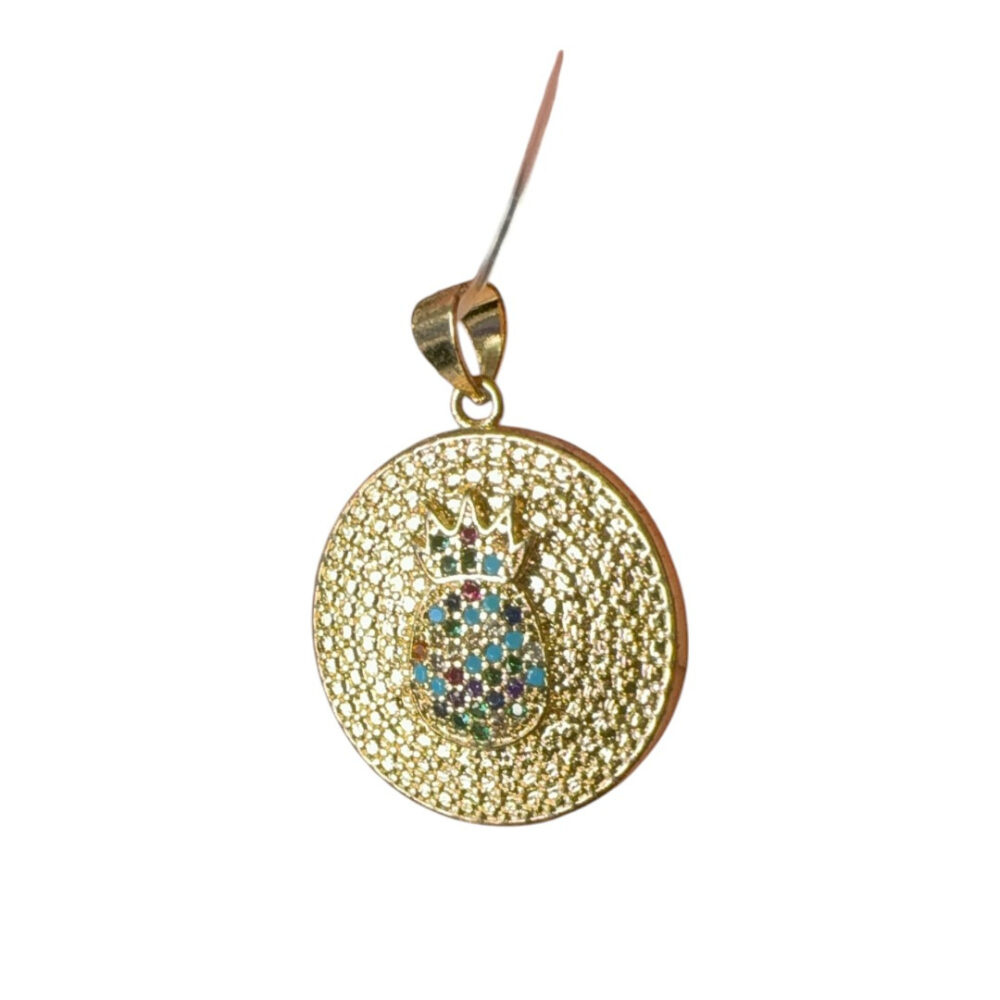 Pingente Abacaxí (P) - Banhado A Ouro 18K - Imagem 3