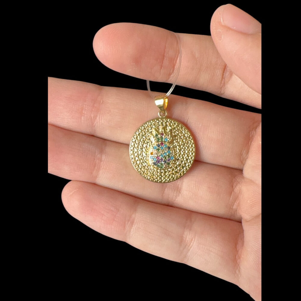 Pingente Abacaxí (P) - Banhado A Ouro 18K