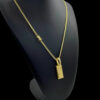 15348369521 Corrente 3Mm Grumet Fecho Marcacao 750 Pingente Barra De Ouro Banhado A Ouro 18K Lancamento 1