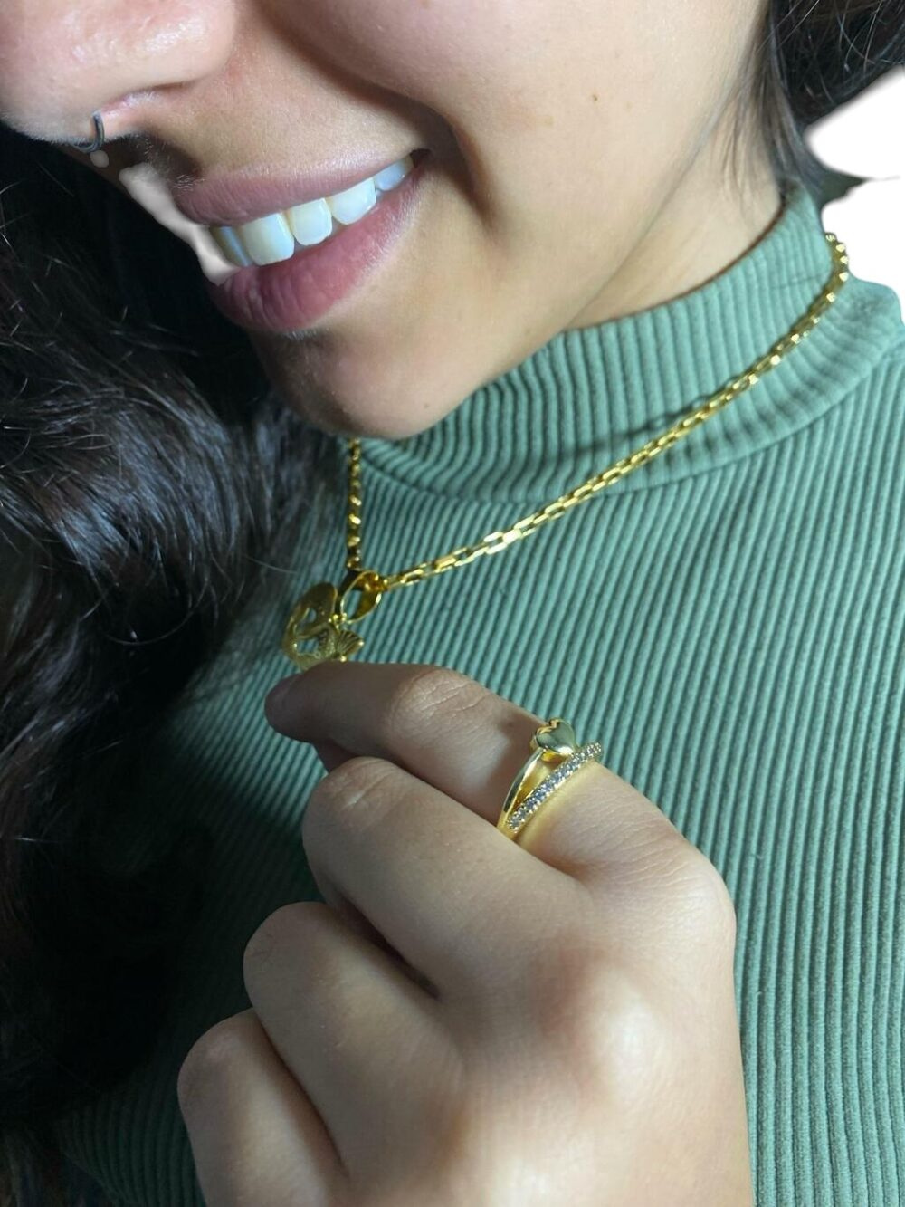 Kit Banhado: Tijolinho 3Mm, Menino(A) Anel E Brinco Feminino - Imagem 4