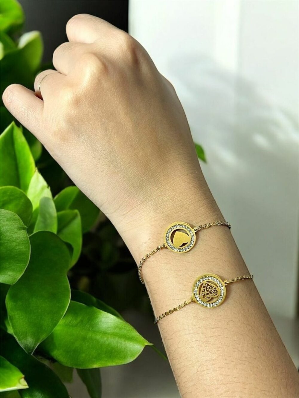 Kit Pulseiras Femininas Coração Banhada A Ouro 18K Luxo - Imagem 2