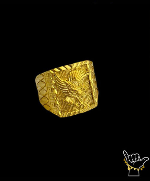 Anel Águia - Banhado a Ouro 18k