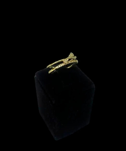 Anel Ajustável Feminino Laço - Banhado a Ouro 18k