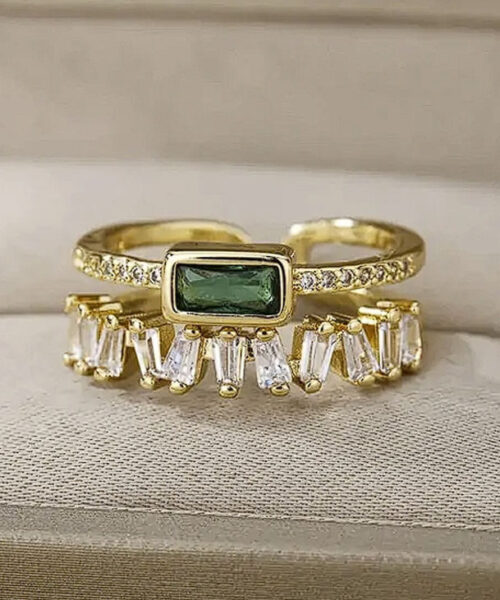 Anel Ajustável Feminino - Banhado a Ouro 18k