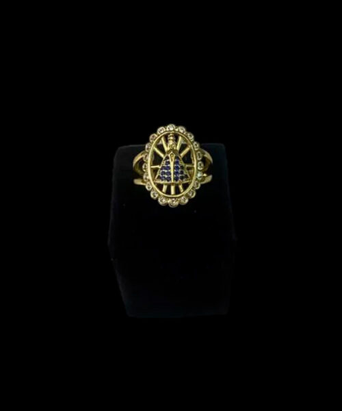 Anel Ajustável Nossa Senhora Feminino - Banhado a Ouro 18k