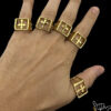 Anel Cruz Vazado – Banhado A Ouro 18K 4