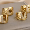 Anel Feminino Letra Inicial – Banhado A Ouro 18K7