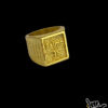 Anel Oracao Salmo 91 Banhado A Ouro 18K5
