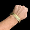 Bracelete 20Mm Jesus Banhado A Ouro 18K Preto