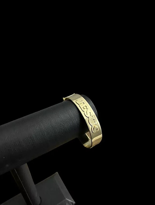 Bracelete 20Mm Jesus Banhado A Ouro 18K2
