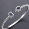 Bracelete Cravejado Feminino Banhado A Ouro 18K P