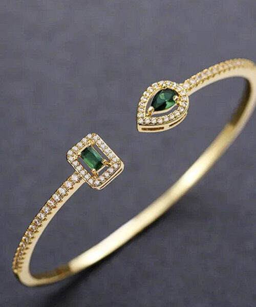 Pulseira Bracelete Feminino - Banhado a Ouro 18k