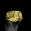 Bracelete Personalizado 35 Milimetros Nossa Senhora Banhado A Ouro 18K Preto