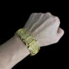 Braceletes Dubai Personalizado 35 Milimetros Banhado A Ouro 18K Preto