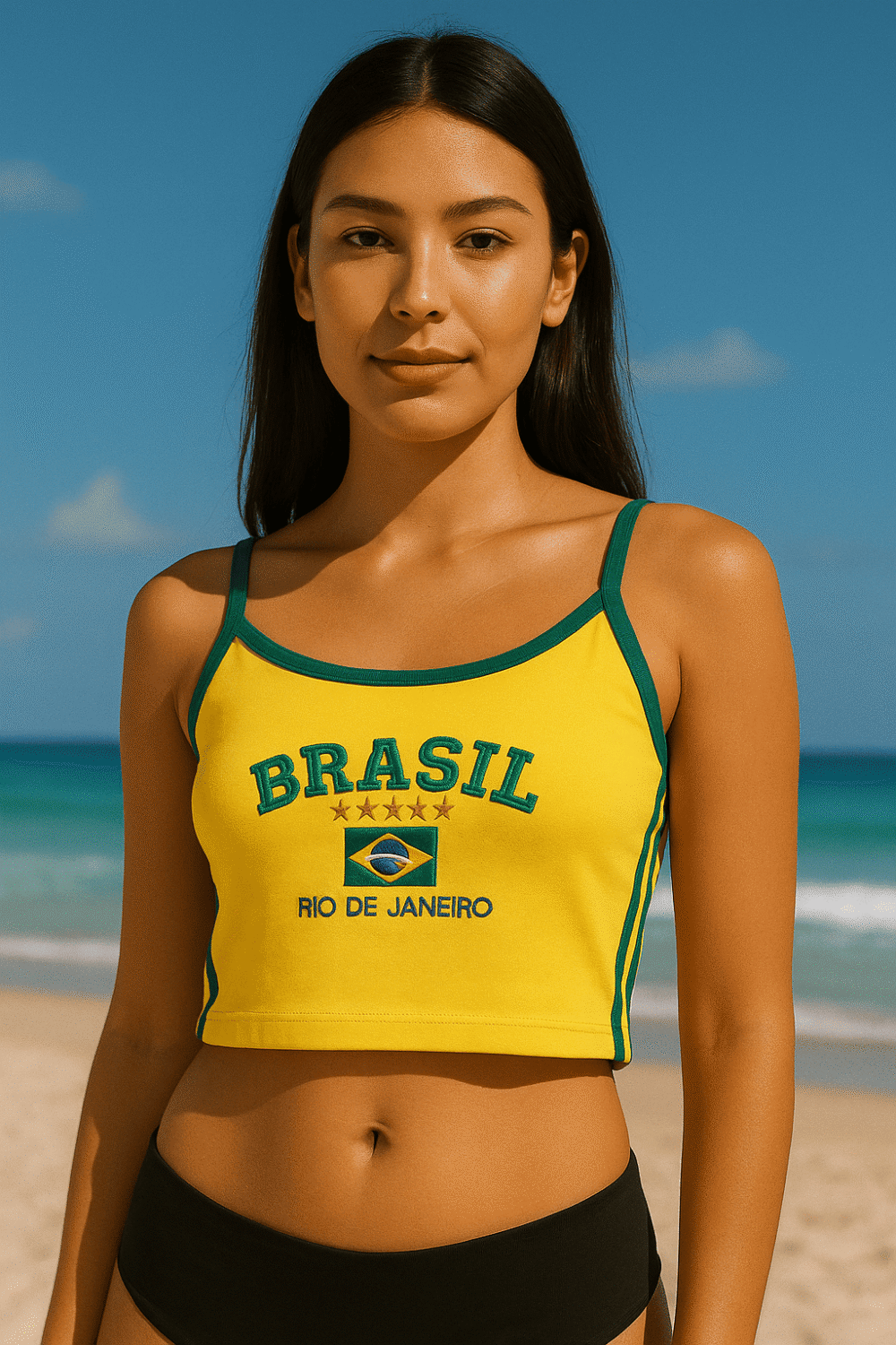 Camisa Do Brasil Suplex Bordada Retrô