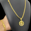 Codao Pulseira Cadeado Duplo 5Mm Pingente Banhado A Ouro 18K