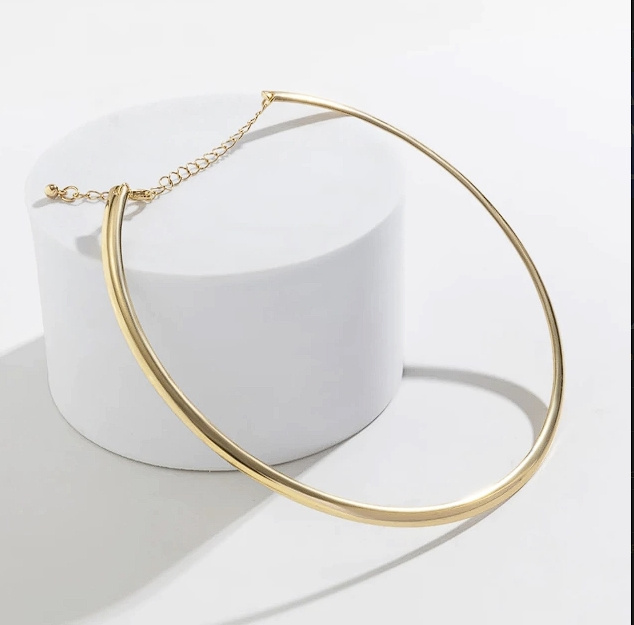 Colar Choker Feminino Banhado A Ouro 18K