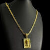 Cordao Cadeado Duplo 5Mm Pingente Jesus Banhado A Ouro 18K P