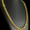 Cordao Cadeado Duplo S 10Mm Banhado A Ouro 18K Preto