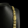 Cordao Dubai 15Mm Fecho Especial Jacare Lacoste Banhado A Ouro 18K Jaca