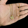 Cordao Feminino 1Mm Coracao Cachorrinho Banhado A Ouro 18K P