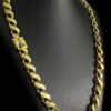 Cordao Friso S 13Mm Com Fecho Nossa Senhora Banhado Ouro 18K Preto
