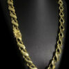 Cordao Friso S 16Mm C Fecho Especial Sao Jorge Banhado Ouro 18K Preto