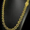 Cordao Friso S Vazado 12Mm Fecho Nossa Senhora Banhado A Ouro 18K Preto