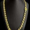 Cordao Friso X 13Mm Com Fecho Jesus Cristo Banhado Ouro 18K Preto