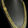 Cordao Grumet 15Mm Sao Jorge Banhado A Ouro 18K Preto