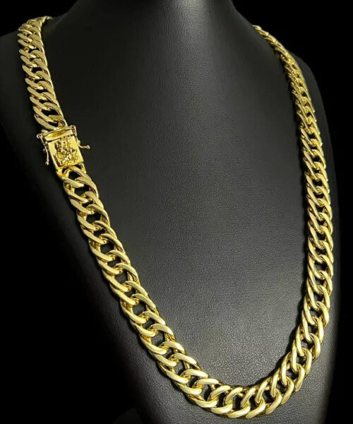 Cordão Grumet 15mm São Jorge - Banhado a Ouro 18k