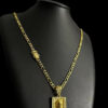 Cordao Grumet 3X1 5Mm Pingente Jesus Banhado A Ouro 18K P