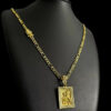 Cordao Grumet 3X1 5Mm Pingente Sao Jorge Banhado A Ouro 18K P