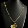 Cordao Grumt 3X1 5Mm Pingente Banhado A Ouro 18K Preto