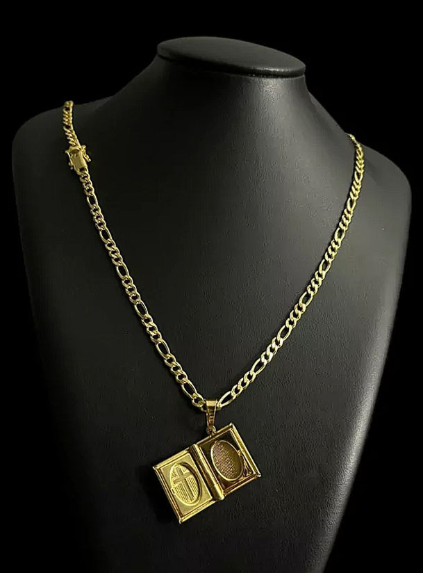 Cordao Grumt 3X1 5Mm Pingente Banhado A Ouro 18K Preto