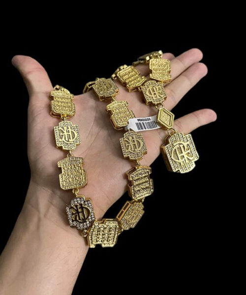 Cordão Personalizado Poze Flamengo + Pingente Cravejado Banhado a Ouro 18k