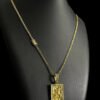 Cordao Pitbull 3Mm Pingente Sao Jorge Banhado A Ouro 18K P