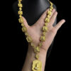 Cordao Poze Mao Orando Pingente Cravejado Banhado A Ouro 18K P