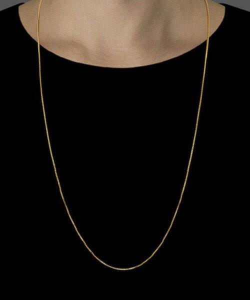 Cordão Veneziana 1mm - Banhado a Ouro 18k
