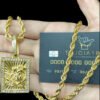 Corrente Baiano 8Mm Pingente Sao Jorge – Banhado A Ouro 18K Vasco