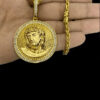 Corrente Cadeado 4Mm Pingente Jesus – Banhado A Ouro 18K59