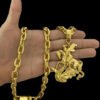 Corrente Cadeado 6Mm Pingente Sao Jorge – Banhado A Ouro 18K3